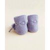 Gebreide sloefjes - Booties lilac